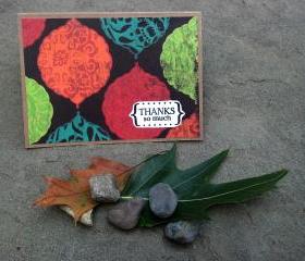  Thank You Colorful Fall Greeting Card with Envelope
