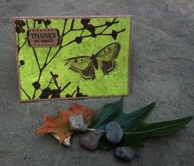 Thank You Butterfly Greeting Card with Envelope