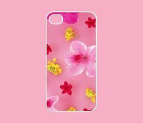 Flower- iphone 4 case,iphone 4s case,personalized iphone case in black or white,plastic or silicone 