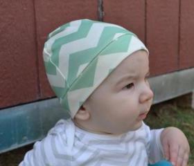 Organic Chevron Knit Baby Hat