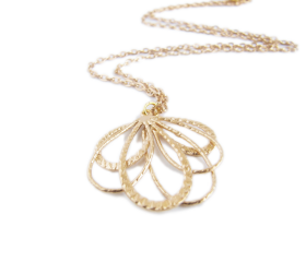 Gold Petal Necklace - Gold - Zahara