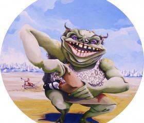 Lowbrow Macabre Monster Art Print - Zombie Apocalypse Pop Surrealist print of original Painting