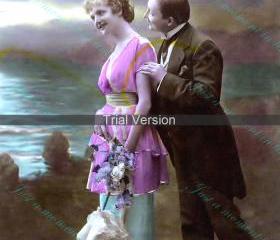 1046 Digital download 300 dpi french postcard image from Edwardian period