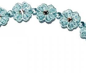 Swarovski light blue Clover Lucky Friendship macrame Bracelet with clasp closure