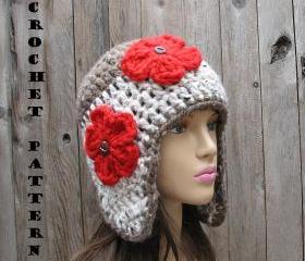 Crochet Ear Flap Hat - Crochet Pattern PDF,Easy, Great for Beginners, Pattern No. 28