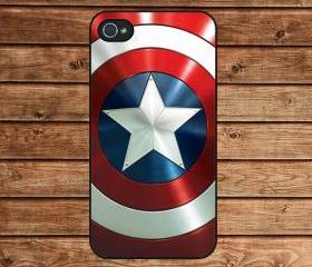 iphone 4 case,iphone 4s case--Captain America Shield ,in plastic or silicone case