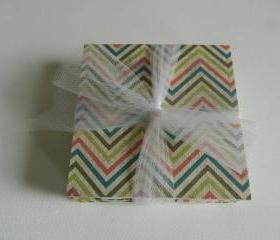 Sherbert Colored Chevron Coasters