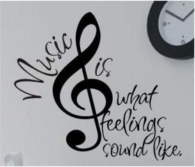 Music is a feeling decal