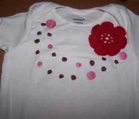 White Onesie with Applique