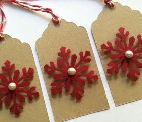 Christmas Snowflake Gift Tags, Set of 6