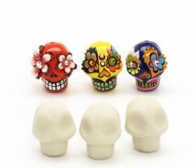 DIY Supplies Ceramic handmade Mini Skull Bead