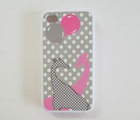 Decorate your iPhone 4 and iPhone 4S Case Giraffes in Love Original Artwork