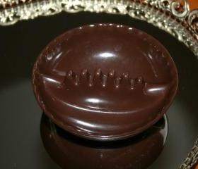 Melmac - Melamine Ashtray .. Chocolate Brown .. Willert Home Products