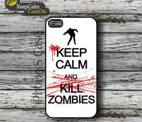 iPhone 5 Case, Keep Calm kill Zombies iPhone Case Hard Fitted iPhone 5 Case, iPhone 5 Hard Case