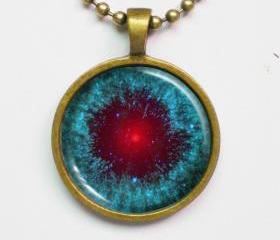 Astronomy Necklace - Helix Nebula, NGC 7293 - Cosmic Jewelry - Galaxy Series