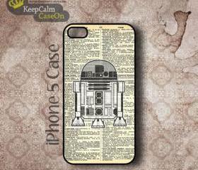 iPhone 5 Case, R2D2 On Dictionary iPhone Case Hard Fitted iPhone 5 Case, iPhone 5 Hard Case