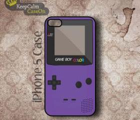iPhone 5 Case, Purple Gameboy iPhone Case Hard Fitted iPhone 5 Case, iPhone 5 Hard Case