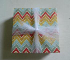 Bright Print Tile Coasters
