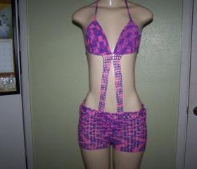 Hand Crocheted Monokini and Boys Shorts