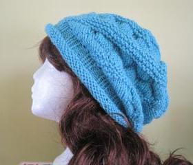 Knit Hat - Aqua (H17A)