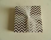 Brown and White Chevron Print Tile Coasters