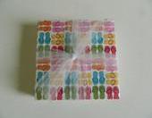 Flip Flop Print Tile Coasters