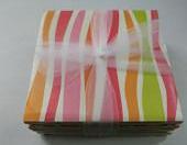 Bright Wavy Striped Print Tile Coasters