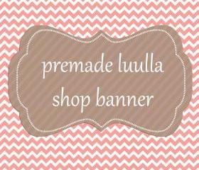 Pink Chevron Premade Luulla Shop Banner Set