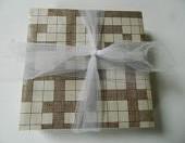 Crossword Print Tile Coasters