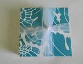 Turquoise Flower Print Coasters