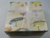 Fishing Lure Print Tile Coasters