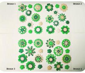 Flower felt embellishment set 