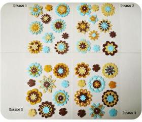 Flower felt embellishment set 