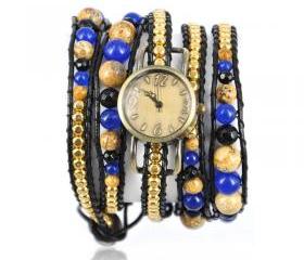 Handmade Chain and Beads Multicolor Wrap Watch for Woman