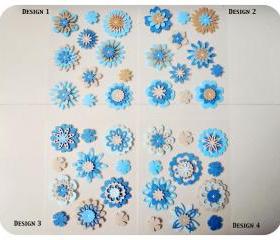 Flower felt embellishment set 