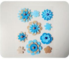 Flower felt embellishment set 