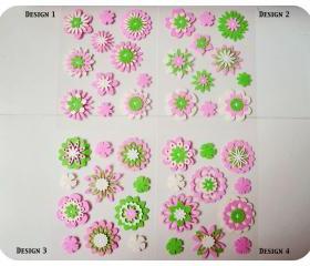 Flower felt embellishment set 