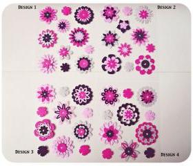 Flower felt embellishment set 