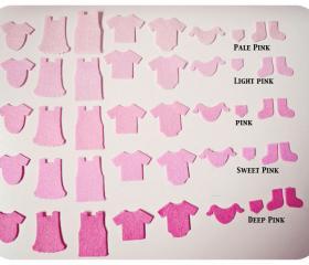 A set of Little baby felt clothing pieces (9)