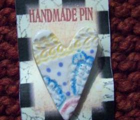 Ceramic Heart Pin 3