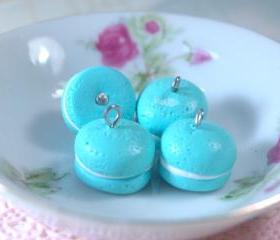 4pcs French Macaroons - Blue