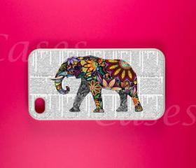 Iphone 4 Case - Elephant Art Iphone Case, Iphone 4s Case