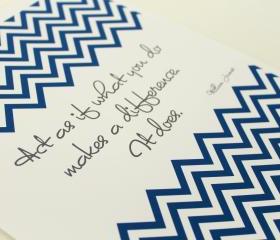 'It Matters' Chevron Inspirational Quote 8x10 Art Print