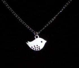 Modern Bird Sterling Silver Necklace
