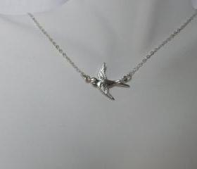 Fly Away Silver Sparrow Sterling Silver Necklace