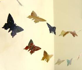 Colorful butterflies paper garlands