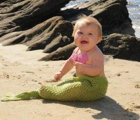 Mermaid Tail Newborn Photo Prop or Costume