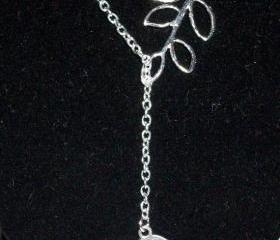 Lariat Necklace Little Sparrow and Tree Branch Mothers Day Gift