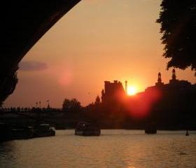 Limited Edition Greetings Card: Sunset on the Seine
