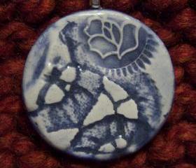 Blue Rose Pendant